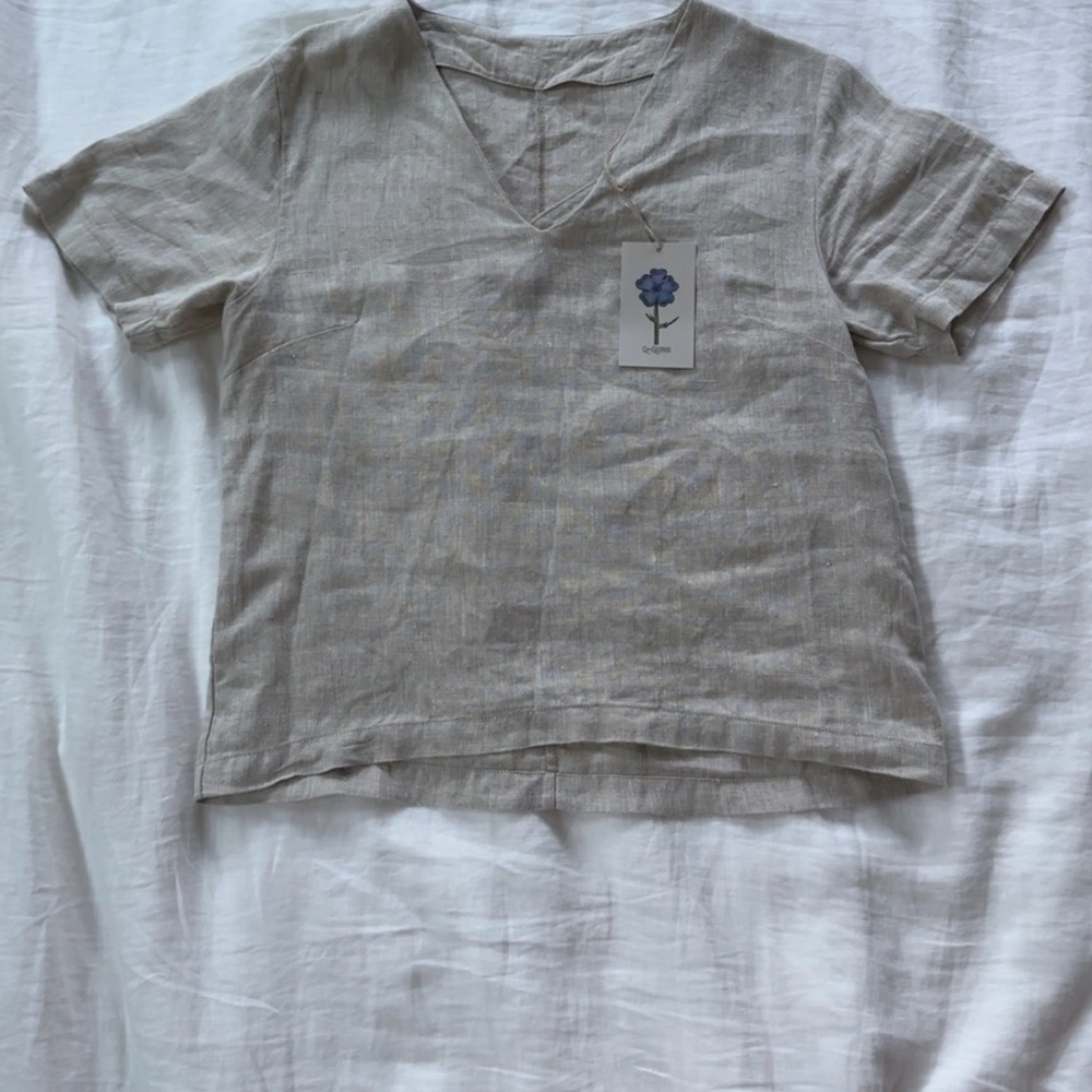 100% Flax Linen Top